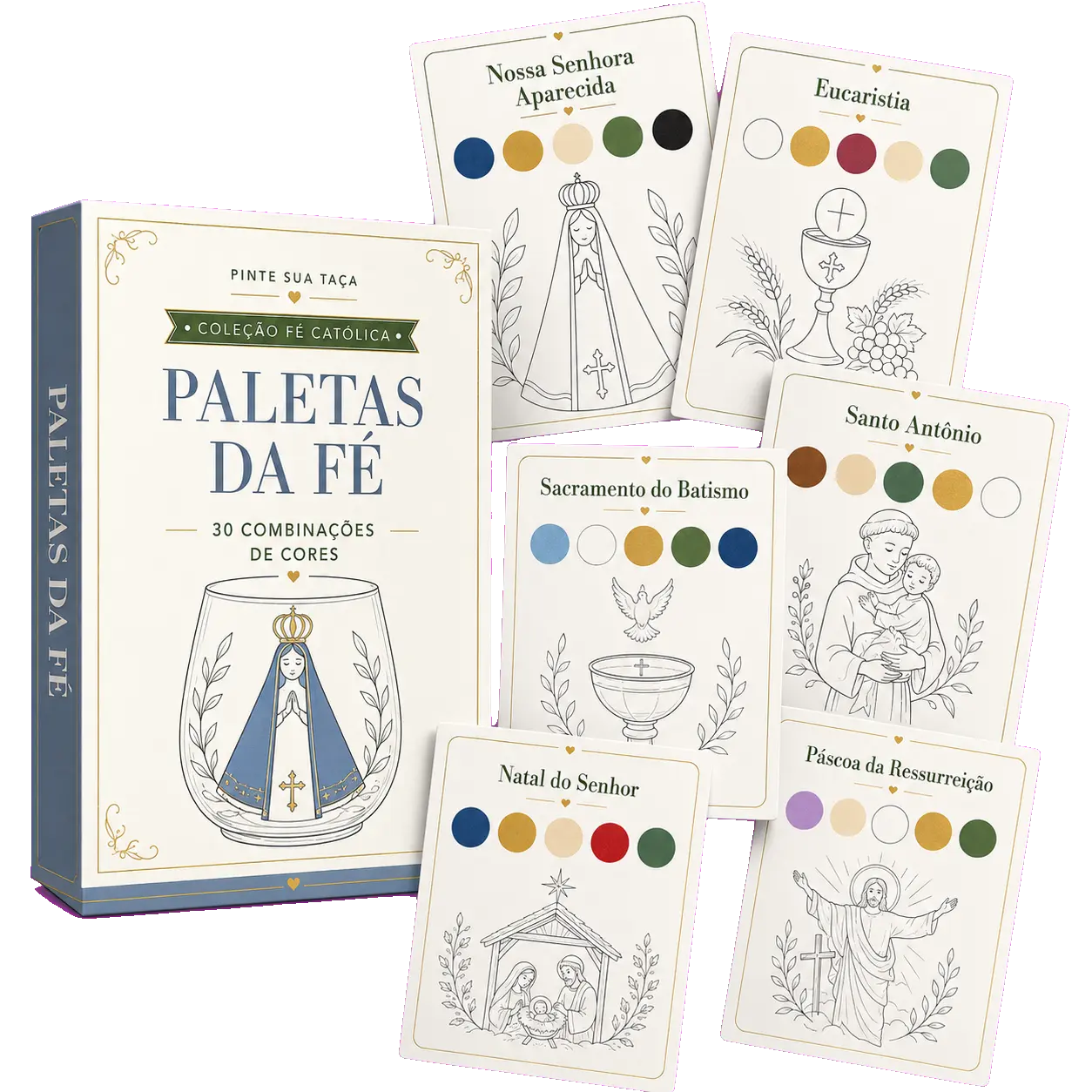Bônus Paletas da Fé com 30 combinações de cores