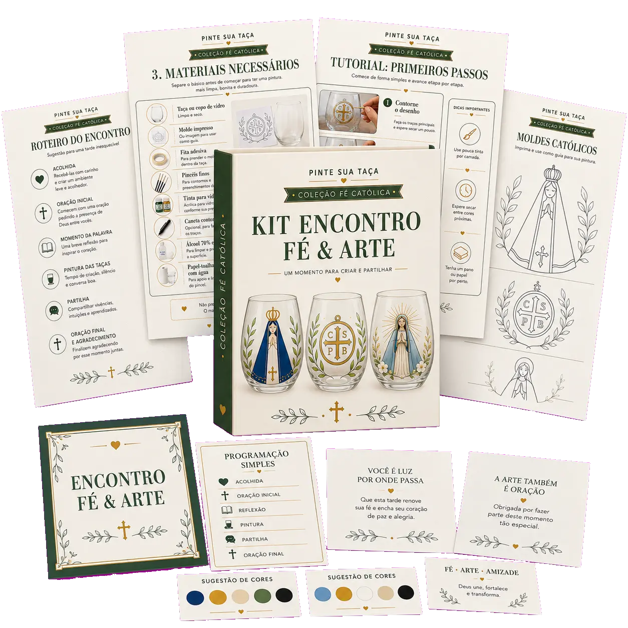 Bônus Kit Encontro Fé e Arte para uma tarde de pintura